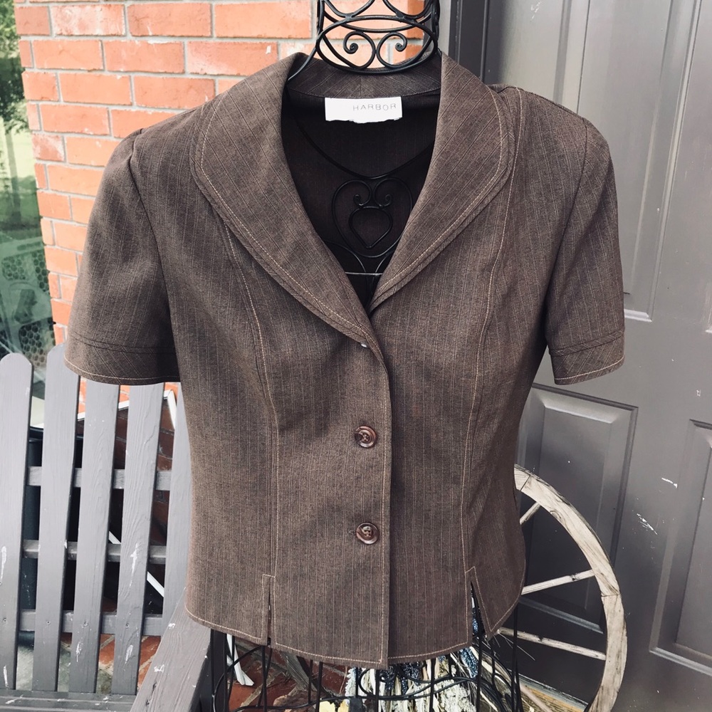 Vintage Brown Jacket Blouse Women’s